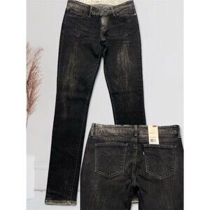 Levi’s Demi Curve ID Women’s Modern Rise Skinny Jeans Sz 28x34 Black Acid Wash